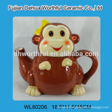 2016 Fabrik Direktverkauf Keramik Teekanne in Affe Form